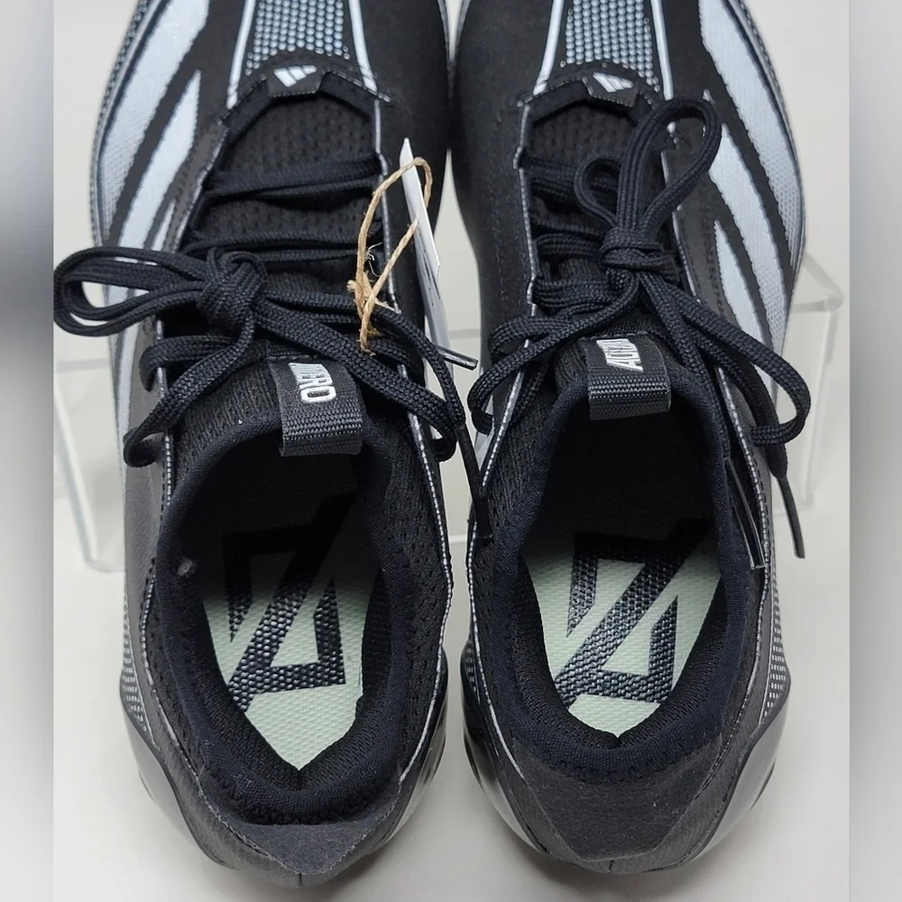 Adidas Adizero Electric.1 IF2426 Black White Football Cleats Men's Size 8 New